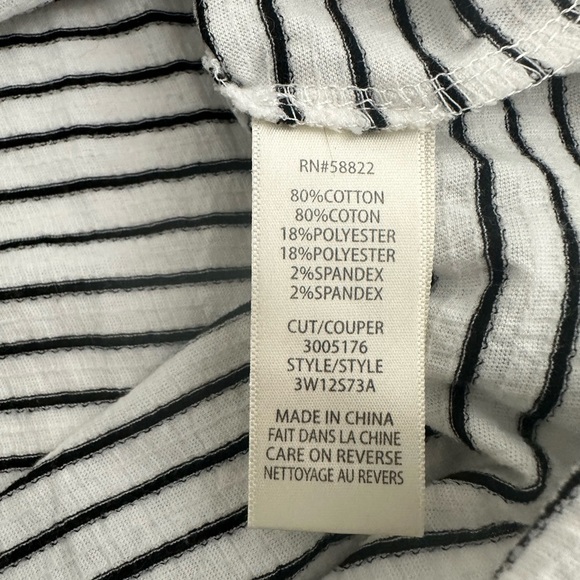 SOLD NWT Max Studio London striped blue and white cotton shirt SZ 3X - Picture 3 of 4